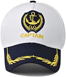 Gudves Capitão Hat Caps Baseball Caps Náuticos Marinheiros Marinha Marinha, Capitão de Capitão Ajustável Capas de beisebol
