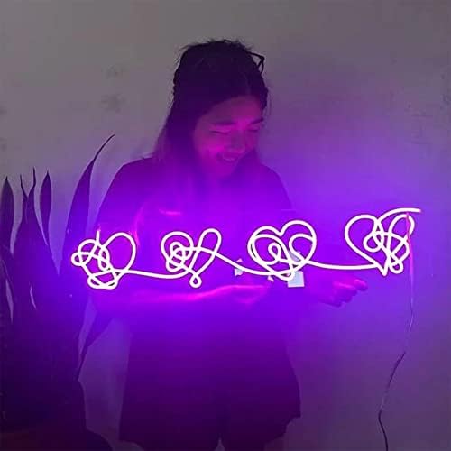 Sign de neon do coração de calor Luzes de amor LED personalizados Design personalizado para a sua decoração de arte de parede de