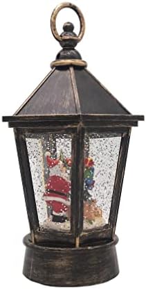 Victory Creative Papai Noel Musical Water Globe Lantern 9 h com bateria de glitter em turbilhão, Timer & USB