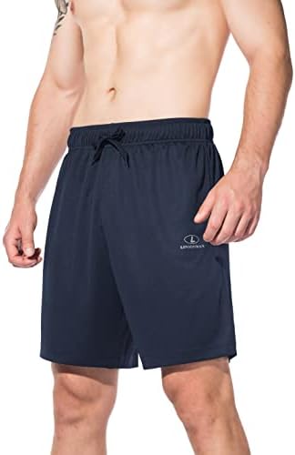 Linsonman Shorts atléticos masculinos para exercícios de corrida, treinamento e academia - shorts esportivos de secagem rápida