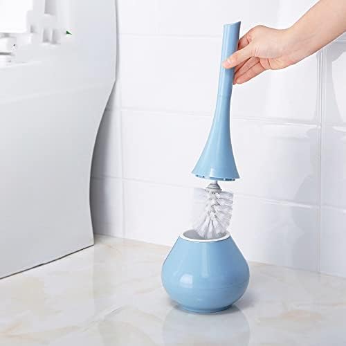 Pincel de vaso sanitário wionc definir banheiro criativo banheiro macio pincel de cerdas longa base de pincel de maçaneta