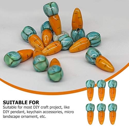 10pcs cenoura cerâmica decors materiais de joias