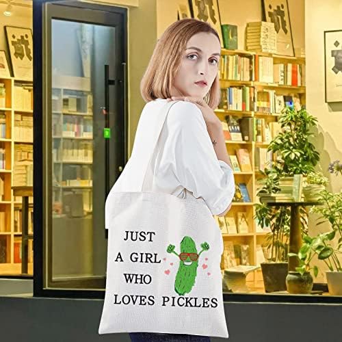 LEVLO FONITY PICKLE PICKLE PICKLE PICKLE Costume Fache Party Gift Just A Girl Who Love Pickles Makeup Zipper bolsa