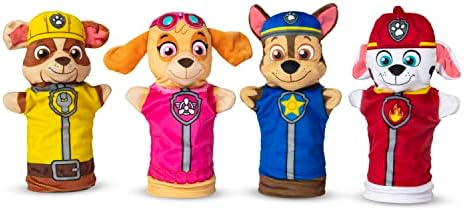 Melissa & Doug Paw Patrol Hand Puppets - Pontos de patrulha de pata Finquerem brincadeiras para crianças