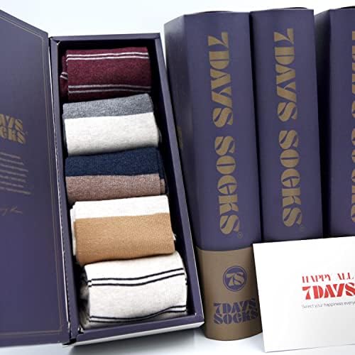 Novamente 1231 meias de vestido de algodão penteado premium masculinas - meias de negócios coloridas clássicas 5 pacotes