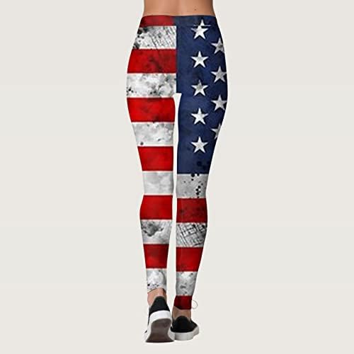 4 de julho Leggings for Women American Flag High Wistide Yoga Leggings Leggings Ultra Soft Strety
