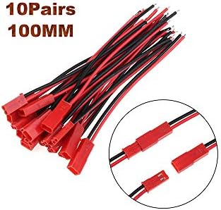 HuicouldTool 2/10Pairs 100/150mm 2 pinos conector JST Cabo de plugue masculino/fêmea para RC BEC Batter