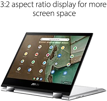 ASUS Chromebook Flip CM3, tela de nanogege de tela sensível ao toque de 12 , processador MEDIATEK 8183, GPU ARM MALI-G72 MP3, armazenamento de 32 GB, RAM de 4 GB, Wi-Fi 5, Chrome OS, alumínio, cinza mineral, CM3200FVA-DS42T,