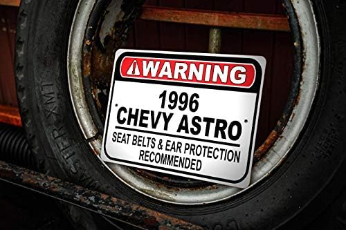 1996 96 Chevy Astro Seat Belt Recomendado Recomendado Sinal de carro, sinal de garagem de metal, decoração de parede, sinal de carro GM - 10x14 polegadas