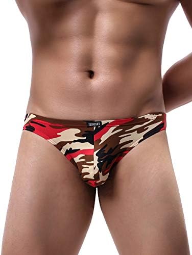 Camuflagem masculina de Ikingsky Briefas Sexy Big Bouch Roupa Dete