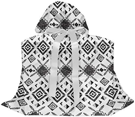 Bolsa de presente de tecido tribal lunarável, esboço de desenho à mão Retro de ornamento tradicional, saco presente para festas