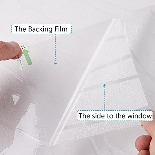 Ninetrex Window Privacy Film Frosted Glass Window Film Stick Cobes decorativas de calor não adesivo anti-UV para sala de estar em