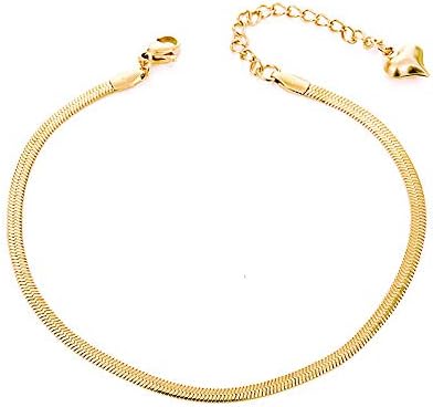 Qjle 18k ouro banhado de ouro link de cobra de tornozelo delicado para mulheres, boho bela praia de verão jóias