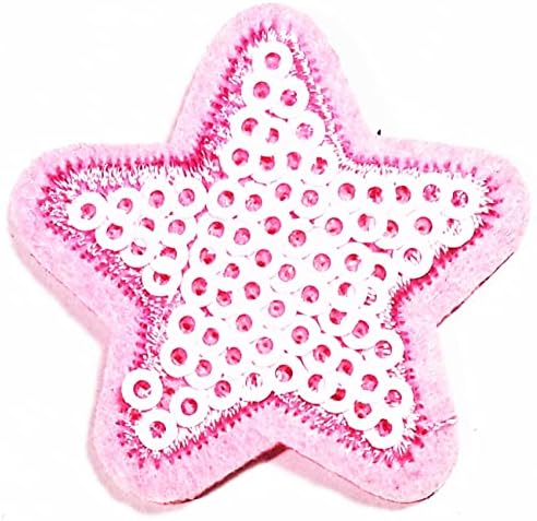 Kleenplus 3pcs. Mini desenho animado rosa rosa patch bordoubred bordge ferro de costura no emblema para jaquetas jeans calças backpacks roupas adesivas artes estrelas