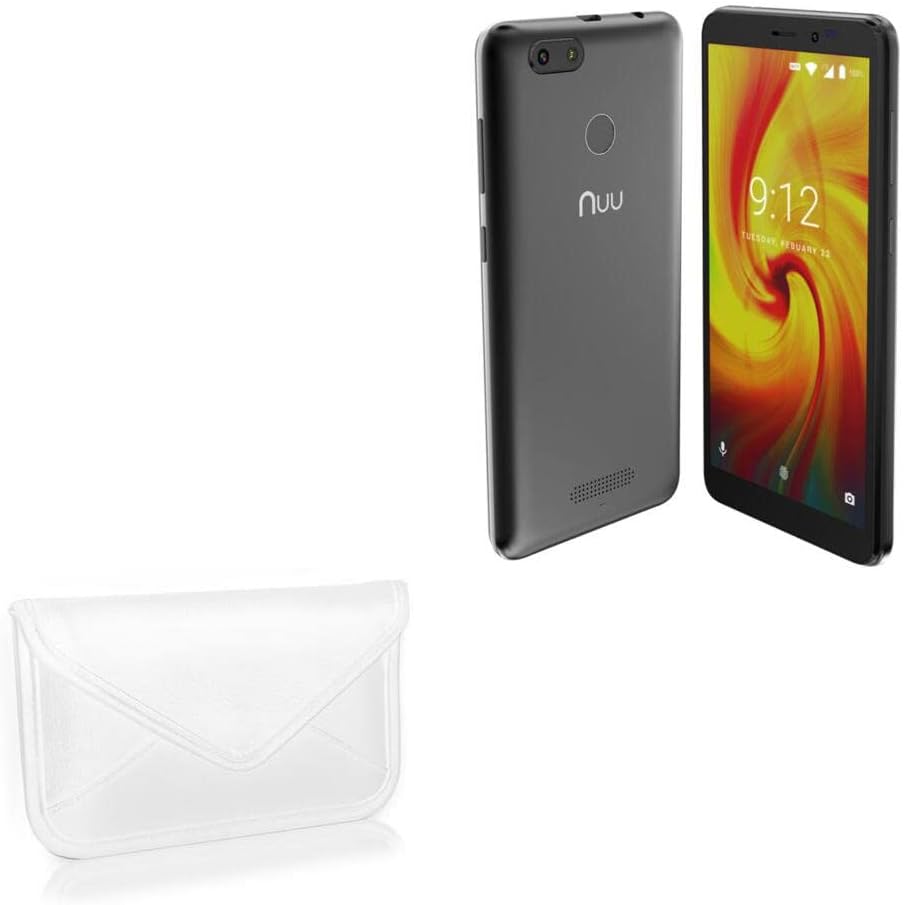 Caixa de onda de caixa compatível com NUU Mobile A5L+ - Bolsa mensageira de couro de elite, design de envelope de capa
