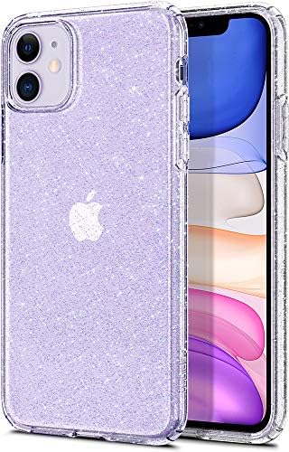 Glitter de cristal líquido Spigen projetado para iPhone 11 Case - Crystal Quartz