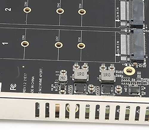 Dauerhaft M2 NVME SSD para PCIE X16 Card, 4 Porta M Chave do disco rígido Card de expansão do conversor com 4 Indicadores LED, suporta