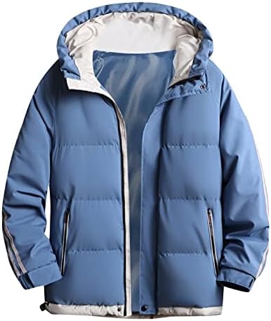 Jaquetas de inverno uofoco para homens, jaqueta de soprador retrô de manga comprida parka de inverno plus size roupas