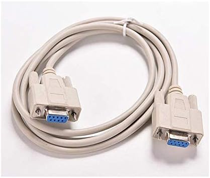 1pc 5ft f/f serial RS232 Modem Null Cable fêmea para fêmea DB9 FTA Conexão cruzada 9 pino COM CONVERTOR DE CABOS DE DADOS PC Acessório, 1,5m