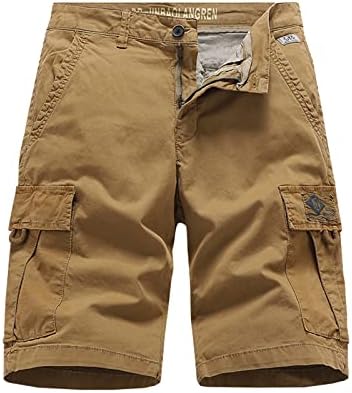 Miashui e shorts de tábua de touros homens de verão masculino ao ar livre casual solto vários bolsos algodão macacão de algodão shorts