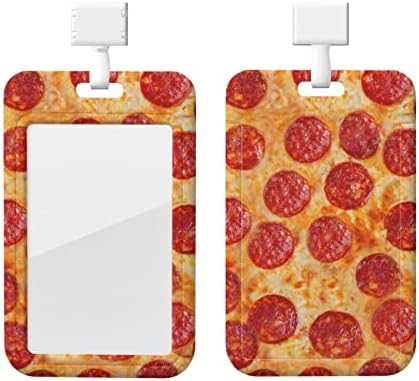 3D Pizza Pepperoni Id Id Id Batch Solter com cordão, material ABS, com 1 cartão para o cartão de trabalho e acesso