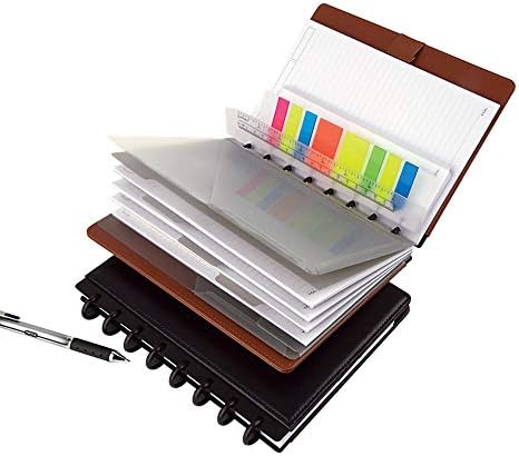 Tul Sistema de anotações de anotações Discutores de aba divisores, 8 1/2 x 11, tamanho da letra, cores variadas