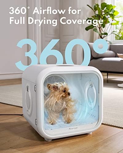 Homerunpet Drybo mais secador automático de animais de estimação para gatos e cães pequenos - secador de cabelo de cachorro ultra quieto