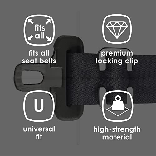 Diono Super Lock Belt Flack Clip for Kids, mantém o cinto de segurança seguro para um ajuste adequado todas as vezes, feito de aço reforçado, prata