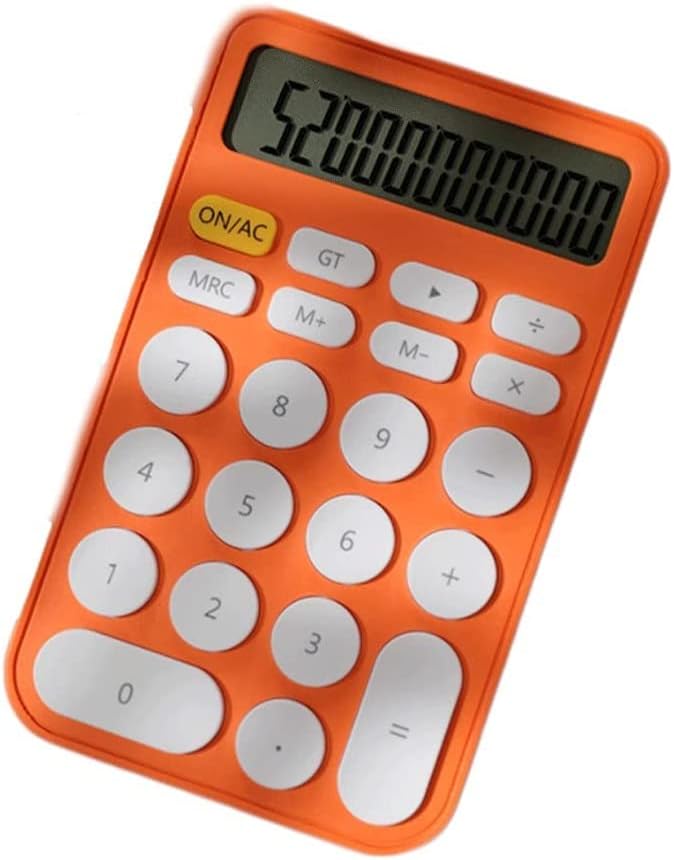 Calculadora calculadora Gooffy 12 calculadoras de mesa de dígitos Cores de doces Botões grandes calculadora de mesa para escolar