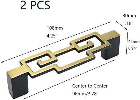A gaveta de portas Crapyt em liga de liga de liga de zinco 2 PCS puxa o Gold Antique Móveis de Substituição Decorativa Centro de ornamentos para o centro: 96mm/3.78
