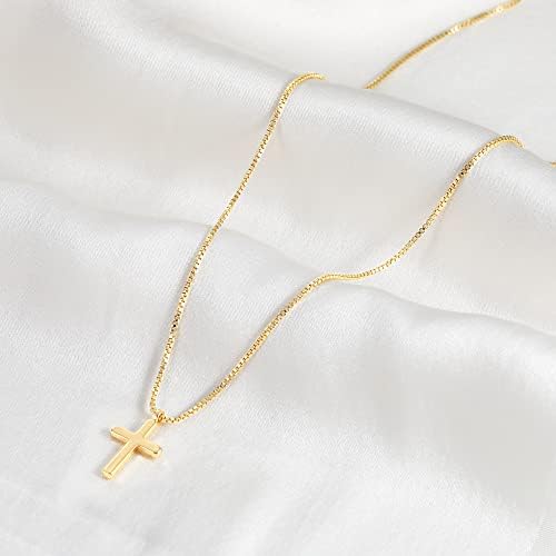 Colar cruzado de dearmay para mulheres, colares cruzados de prata dourada delicados para mulheres simples em camadas pequenas colar