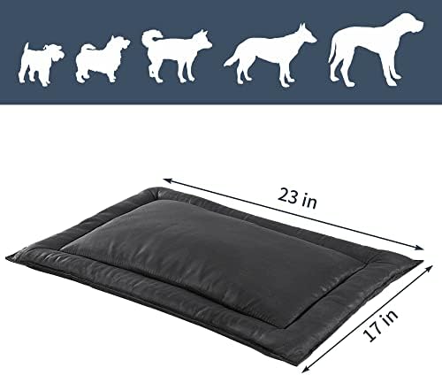 Hombys Chew Proof Dog Bed for Agressive Chewers 23 X17, Tapete de caixa de cachorro inquebrável atualizado para filhotes de dentição que mastigam suas camas, bloco de canil suave