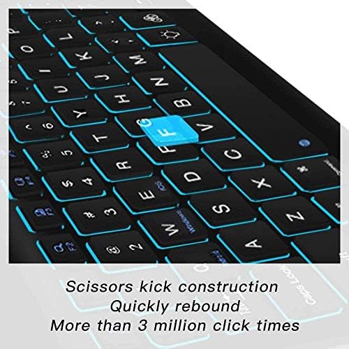 Teclado de onda de caixa compatível com paxodo infantil tablet pxd10069 - teclado bluetooth slimkeys - com luz de fundo, teclado