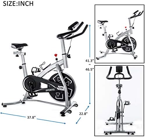 Bicicleta de exercício reclinada, bicicleta de ciclismo em estacionamento para exercícios de cardio em casa, bicicleta de exercício