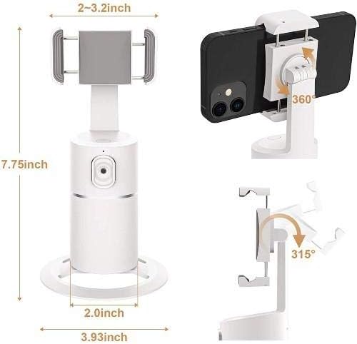 Suporte de ondas de caixa e montagem para celular chique x2 - pivottrack360 stand selfie, rastreamento facial mount stand stand para celular chic x2 - inverno branco