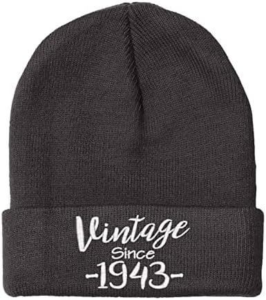 Presente de aniversário de 80 anos, vintage envelhecido para ser aperfeiçoado desde 1943, chapéu de gorro quente