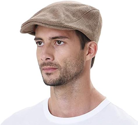 WithMoons Ivy Cap Straw Teave Linen Cotbebie Newsboy Hat MZ30038