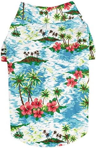 Camisa do acampamento do Breeze Hawaiian Casual para cachorro, grande