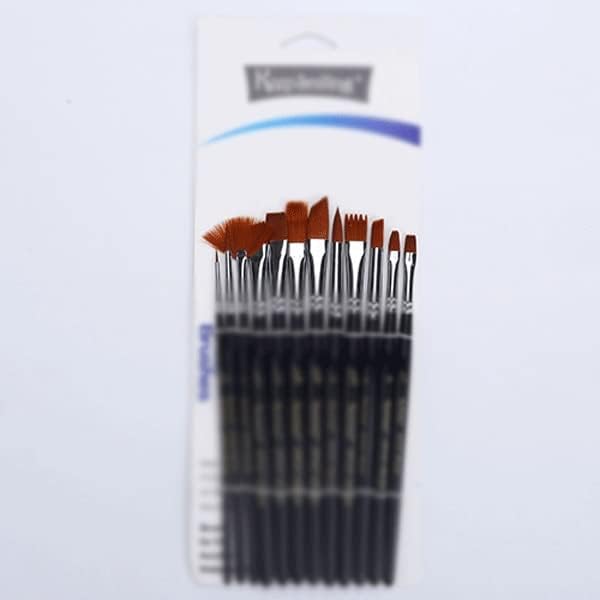 Lhllhl pincel Conjunto 12 ferramentas de pintura Aquarela acrílica conjunto de caneta de caneta de caneta pincel da linha de gancho de gancho