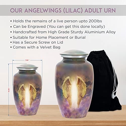 Urnas decorativas para as cinzas humanas Cremação de alumínio Urns definidos com Memoriais de tampa Urna para cerimônia de enterro