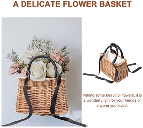 Galpada Flor Girl Basket Wicker Flor Girl Basket Basket Basket Wedding Woven Storage Storage Basket