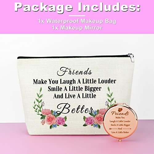 Presentes de amizade para garotas adolescentes Bag de maquiagem Presentes para mulheres para mulheres melhores amizades de alma irmã