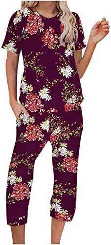 2023 Roupas moda y2k algodão impressão gráfica calças florais conjuntos para feminino outono calça de verão conjunto 5h 5h