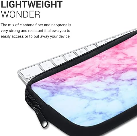 bolsa de neoprene Kwmobile compatível com teclado magia da maçã - capa de poeira com zíper - mármore, azul claro/violeta/rosa escuro