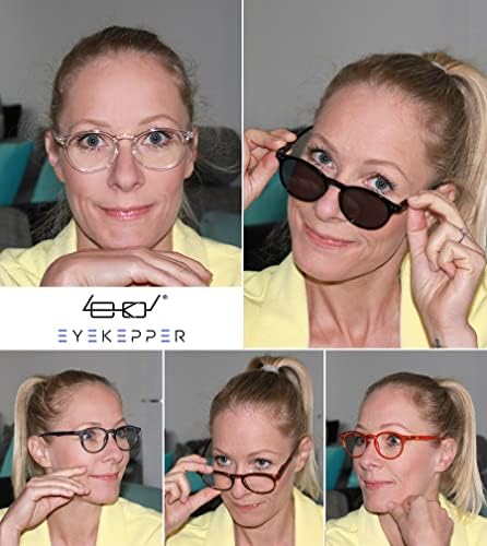 Eyekepper 5-Pack oval redondo dobradiças de leitura de mola inclui leitores de sol +2.75