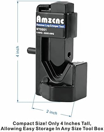 AMZCNC HAMMER LUG Crimper Tool para 8 AWG - 0000 AWG Bateria e Cabos de Soldagem