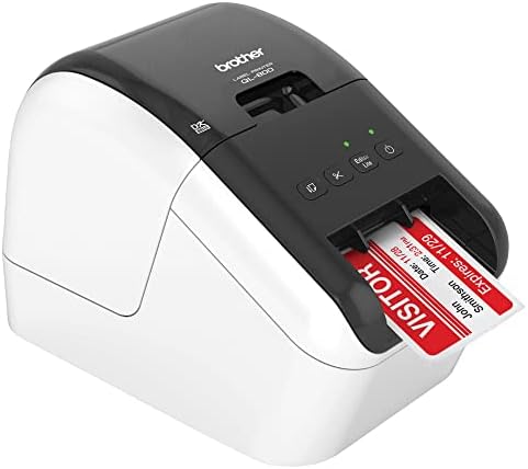 Irmão QL-800 Impressora de etiquetas profissionais de alta velocidade com impressão preta e vermelha-conectividade USB, 2,4 de largura, 300 x 300 dpi, 93 rótulos por minuto, cortador automático, postagem e impressora de código de barras
