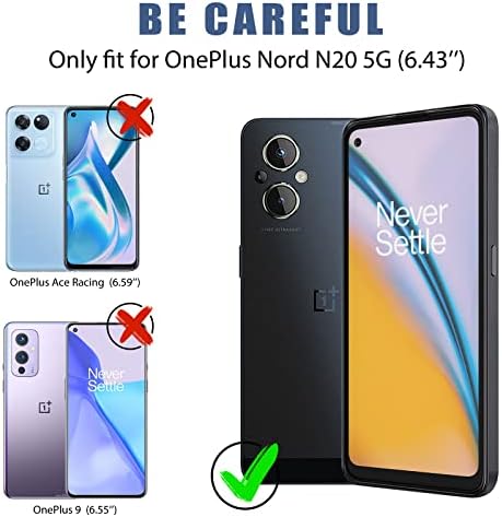 Lokyoo para OnePlus Nord N20 5G Case com protetor de tela de vidro temperado [2pcs], 1+ Nord N20 5G, caixa de proteção completa