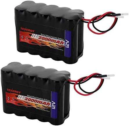 TENERGER 2 PACK 12V 2000mAh Bateria de bateria RC com fios nus para aviões RC, carro RC, DIY e muito mais