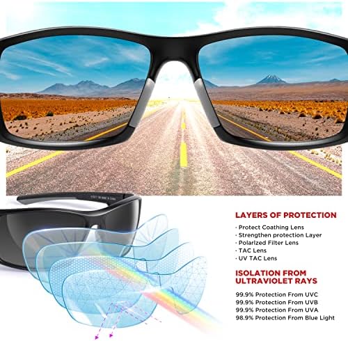 Óculos de sol esportivos polarizados de rivbos que dirigem tons para homens TR90 UNBLABELE Frame RBS861